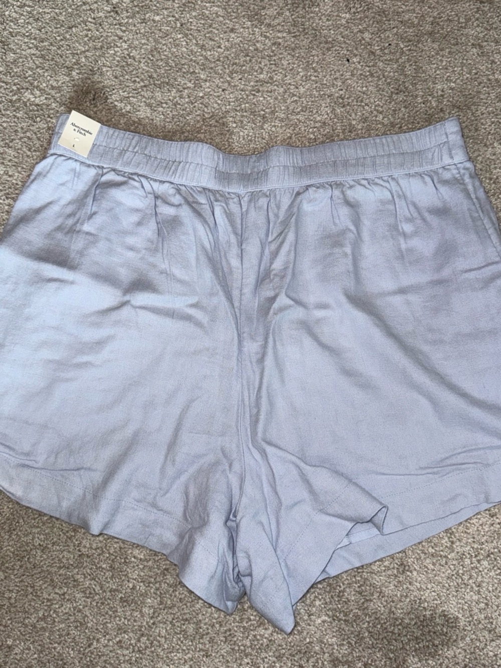 Abercrombie & Fitch Light Blue High-Waist Women's Shorts